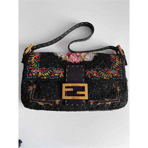 fendi cross stitch baguette|genuine Fendi baguette.